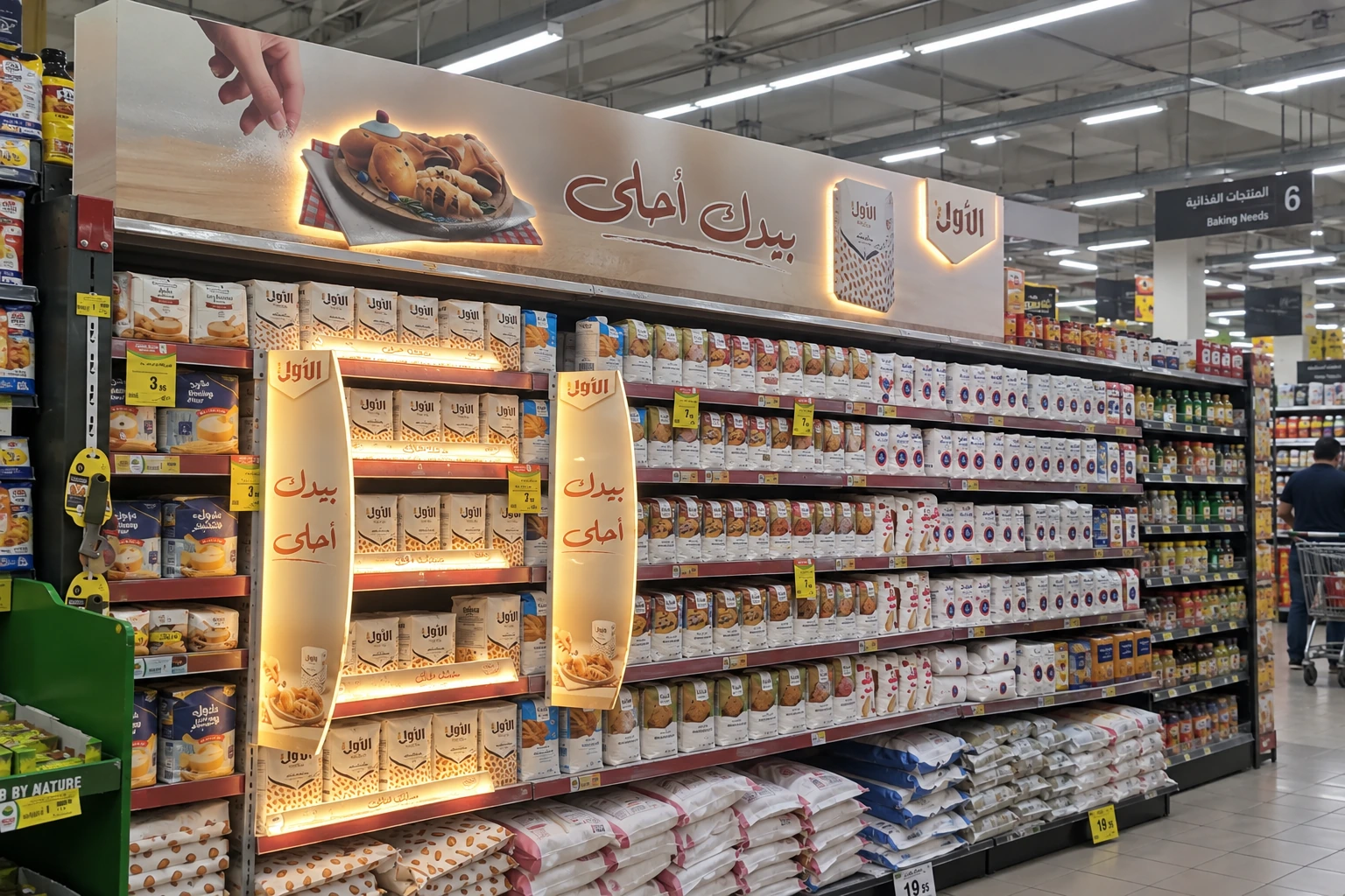 الدقيق بين إضاءة الرف ورسومات الخَبز