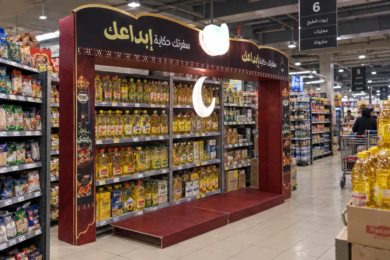 قوس بلون خمري حول المنتجات