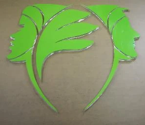 Dimensional emblem — Green tree-emblem dimensional sign
