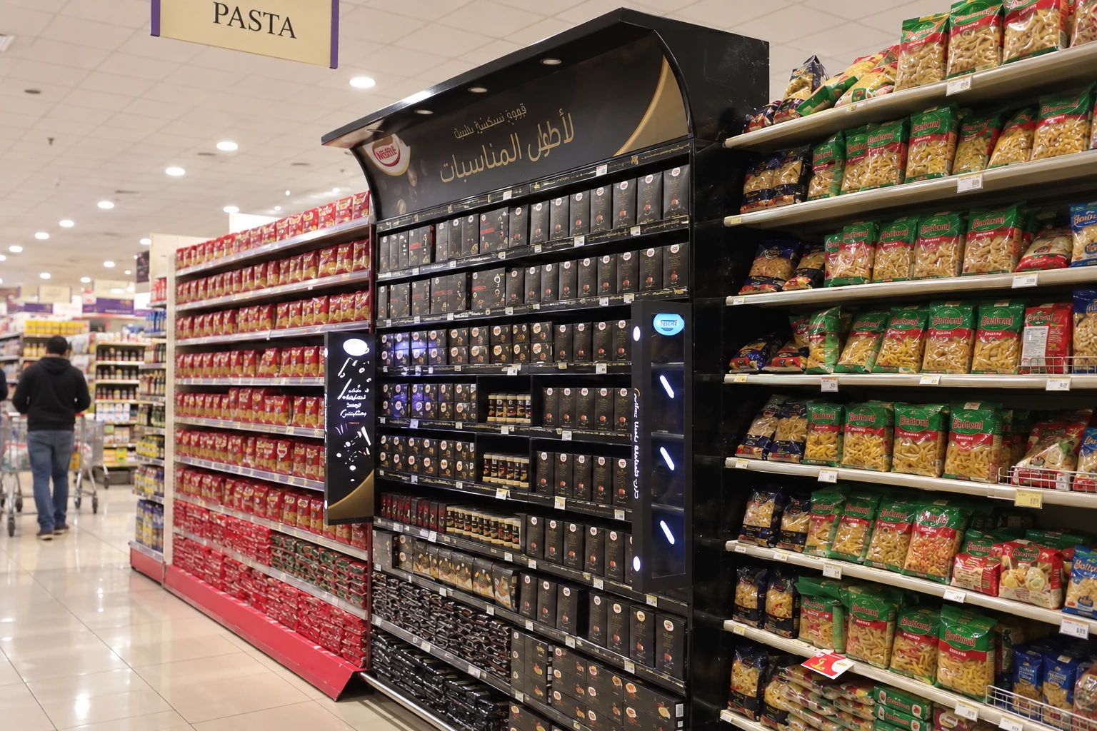 إطار أسود وذهبي لقسم المشروبات